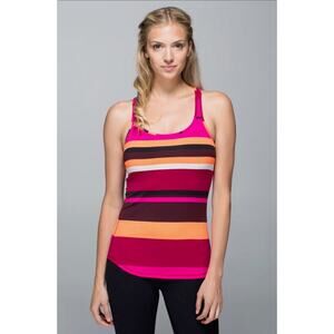 Lululemon Athletica Refresh Racer tank top striped